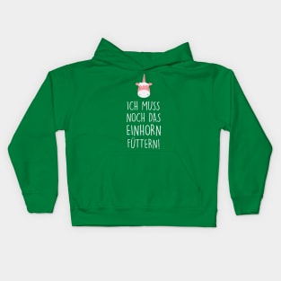 Ich muss noch das einhorn füttern (white) Kids Hoodie